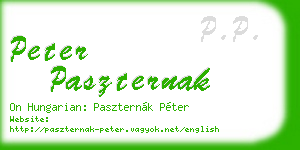 peter paszternak business card