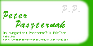 peter paszternak business card